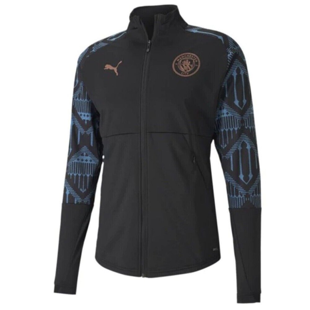 Puma Manchester City Stadium Jacket 758033-10 BLACK Men's Size Small NWT $90.00